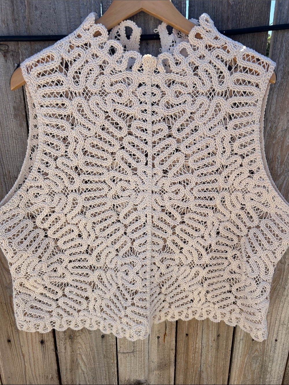 H&M Crochet Lace Tank Top in Cream